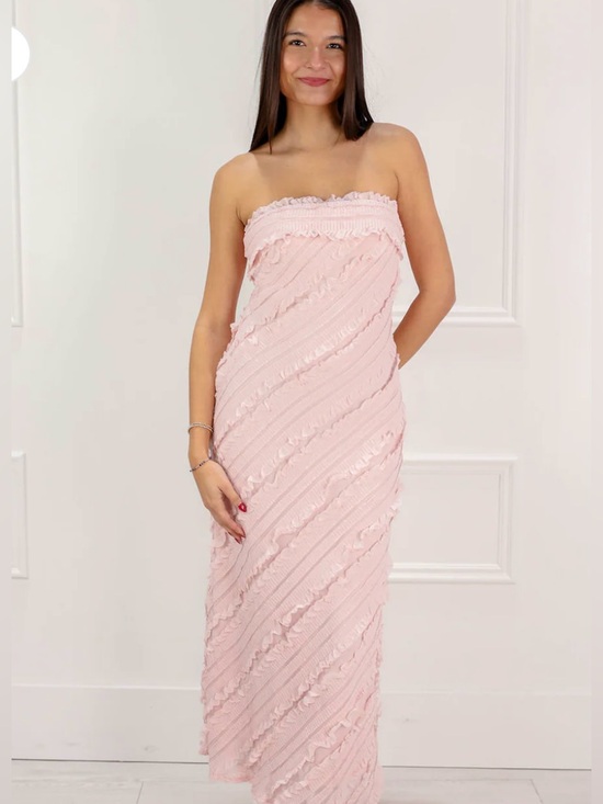 Fate Dresses & Skirts - Fate Boutique Give Me Peace Dusty Punk Ruffle Strapless Maxi‎ Dress Medium